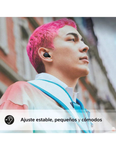 AUDIFONOS SONY INALAMBRICO ESTILO TAPON 5 8MM BT  20 20KHZ MICROF  INTEGR  15H DUR  IPX4 CANCELA RUIDO NEGRO
