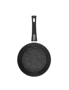 Sarten Resto Antiadh. De Marmol 24cm Ancho 6.8cm Alto Aluminio Forjado-Mango Plastico Desmontable Todo Tipo De Cocina Negro 2