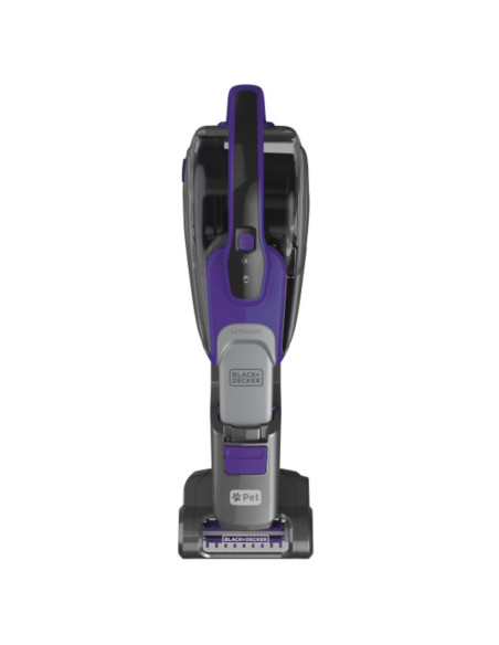 Aspiradora De Mano Black Decker Inalambrica Para Mascotas 2 Velocidades Recargable Gris-Purpura