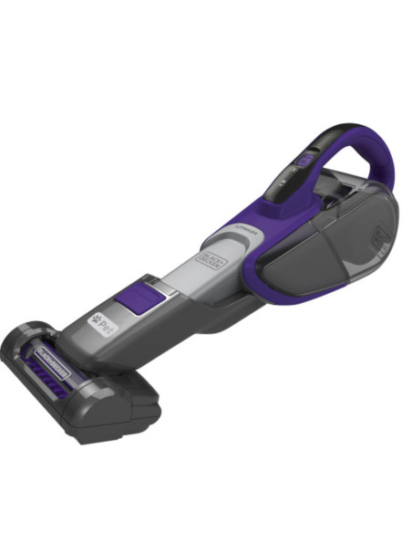 Aspiradora De Mano Black Decker Inalambrica Para Mascotas 2 Velocidades Recargable Gris-Purpura