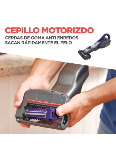 Aspiradora De Mano Black Decker Inalambrica Para Mascotas 2 Velocidades Recargable Gris-Purpura