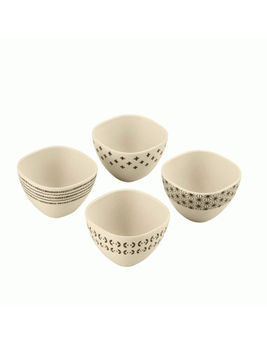 Juego De Tazones Cuisinart 4 Pcs De Bambu Capacidad 8 Oz