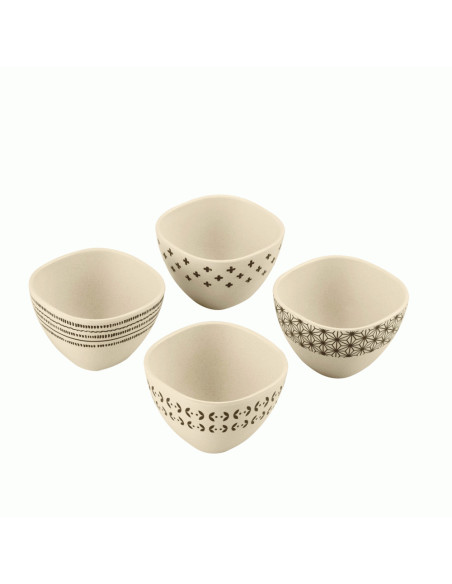 Juego De Tazones Cuisinart 4 Pcs De Bambu Capacidad 8 Oz