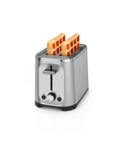 Tostadora Black Decker 2 Rebanadas 7 Niveles Acero Inox.