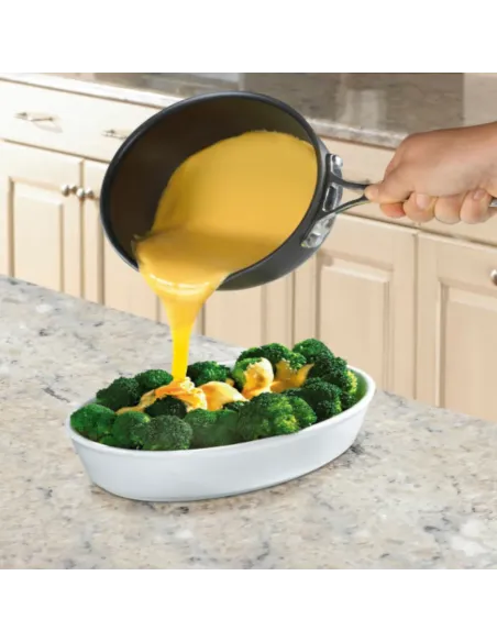 Olla Cuisinart 1lt Antiadherente De Ceramica Anodizada Con Mango Acero Inox Y Tapa