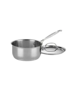 Olla Cuisinart 1.5lts Con Mango-Tapa Acero Inox Para Todo Tipo De Cocina