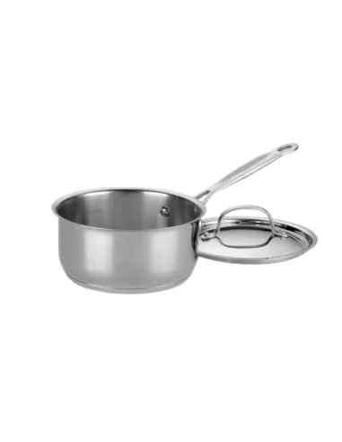 Olla Cuisinart 1.5lts Con Mango-Tapa Acero Inox Para Todo Tipo De Cocina