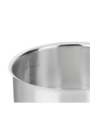 Olla Cuisinart 1.5lts Con Mango-Tapa Acero Inox Para Todo Tipo De Cocina