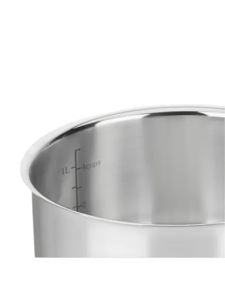 Olla Cuisinart 1.5lts Con Mango-Tapa Acero Inox Para Todo Tipo De Cocina