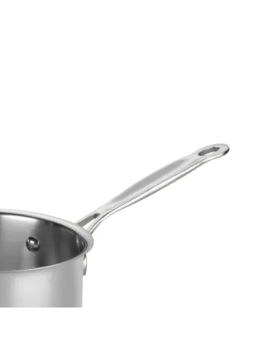 Olla Cuisinart 1.5lts Con Mango-Tapa Acero Inox Para Todo Tipo De Cocina
