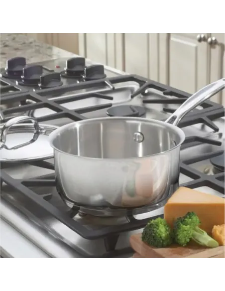 Olla Cuisinart 1.5lts Con Mango-Tapa Acero Inox Para Todo Tipo De Cocina