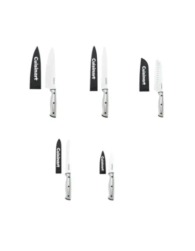 Set De Cuchillos Cuisinart Acero Inoxidable 10 Pcs Con Margo Ergonomico Y Protectores