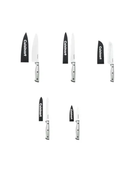 Set De Cuchillos Cuisinart Acero Inoxidable 10 Pcs Con Margo Ergonomico Y Protectores