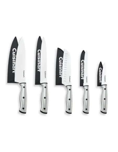 Set De Cuchillos Cuisinart Acero Inoxidable 10 Pcs Con Margo Ergonomico Y Protectores