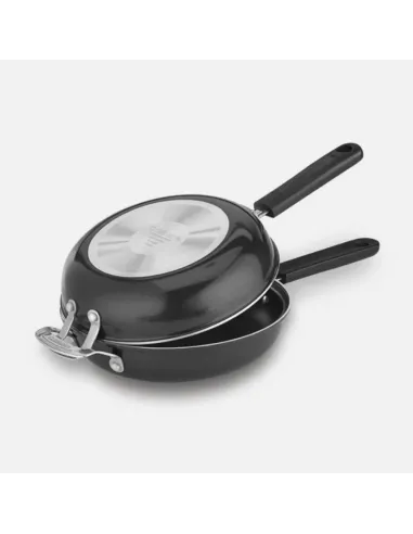 Set De Sartenes Entrelazados Cuisinart 2pz Antiadhrente Ceramica Negro