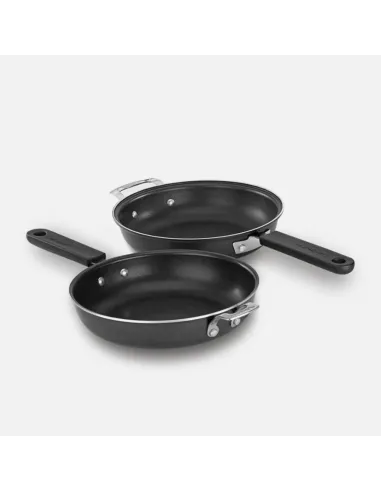 Set De Sartenes Entrelazados Cuisinart 2pz Antiadhrente Ceramica Negro