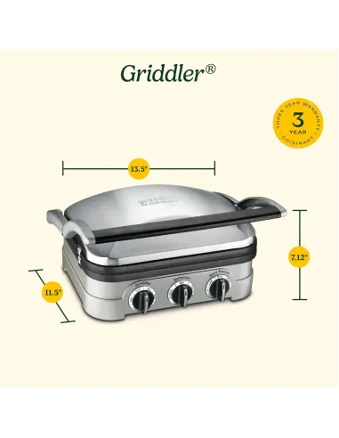 Sandwhichera Cuisinart Electrico Acero Inoxidable Antiadherente