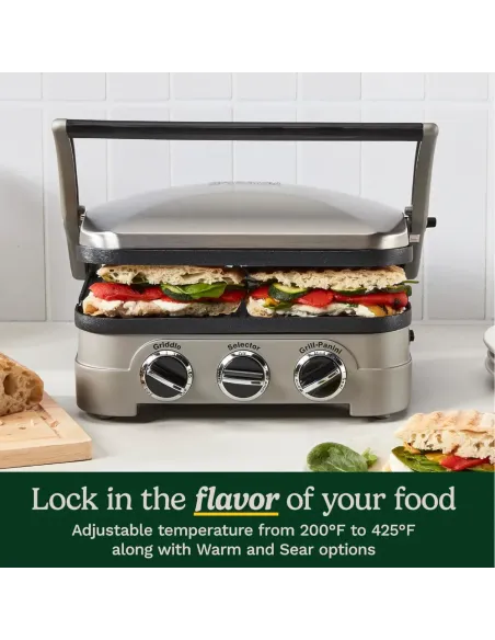 Sandwhichera Cuisinart Electrico Acero Inoxidable Antiadherente