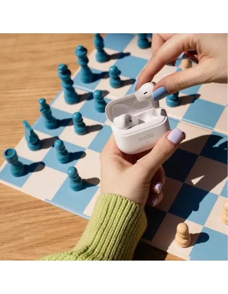 Audifonos Sudio D1 Inalambrico Ir Ear Ipx4 Bt-Microf. Integr. Blanco