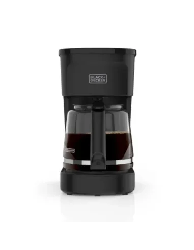 Cafetera Black Decker-12 Tazas-Sistema Vortex-Boton Encendido Y Apagado-Negra