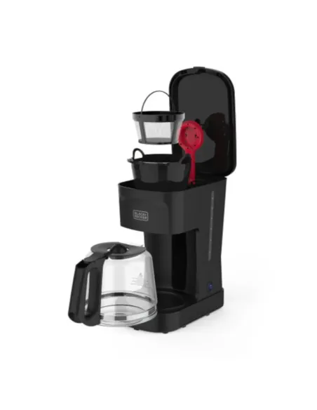 Cafetera Black Decker-12 Tazas-Sistema Vortex-Boton Encendido Y Apagado-Negra