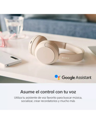 AUDIFONOS SONY INALAMBRICO DIADEMA 30MM 20 20KHZ MICROF  INTEGR  50H DUR  CREMA