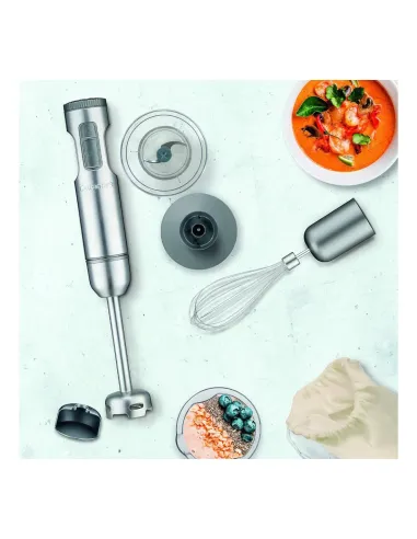 Batidora De Inmersion Cuisinart 300 W 2 Velocidades Con Accesorios Negro.