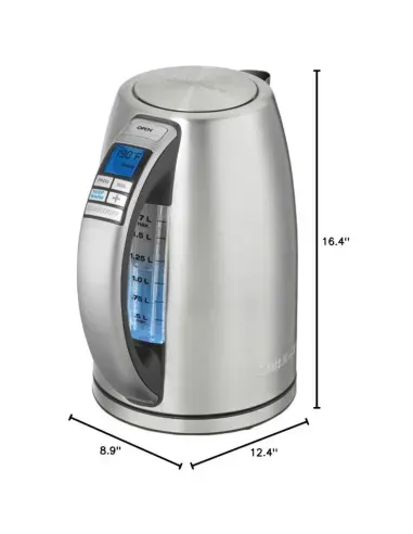 Tetera Eléctrica Cuisinart 1.7 L 1500 W 6 Funciones Pantalla Acero Inoxidable