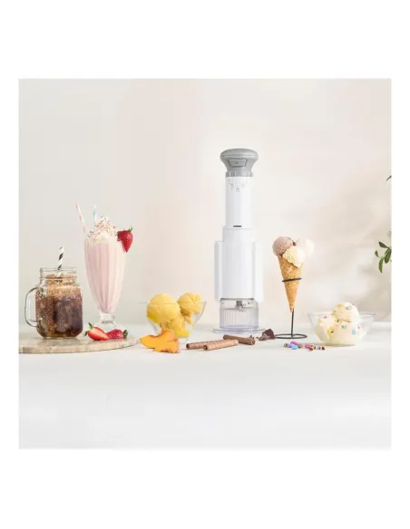 Maquina Para Hacer Helado Cuisinart 5 En 1 Prograbable Blanco