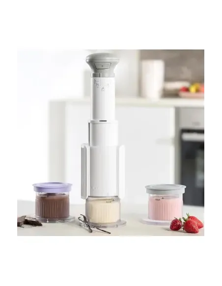 Maquina Para Hacer Helado Cuisinart 5 En 1 Prograbable Blanco