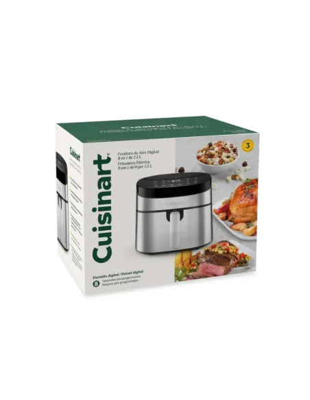 Freidora De Aire Cuisinart 7,2 Lts 1610w 8 En 1 Pantalla Tactil Silver