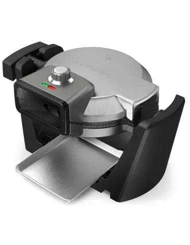 Waflera Cuisinart Estilo Belga 4 Secciones Redondo 1200w 5 Funciones Antiadherente Acero Inox.