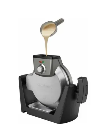 Waflera Cuisinart Estilo Belga 4 Secciones Redondo 1200w 5 Funciones Antiadherente Acero Inox.