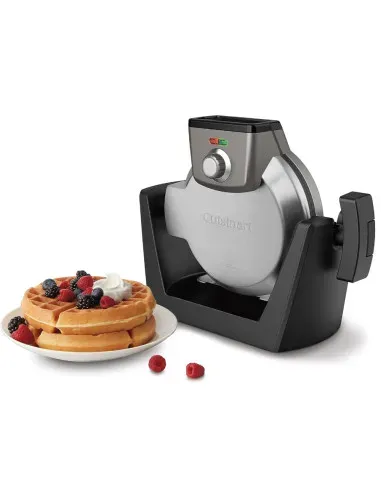 Waflera Cuisinart Estilo Belga 4 Secciones Redondo 1200w 5 Funciones Antiadherente Acero Inox.