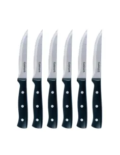 Set De Cuchillos Cuisinart Acero Inox. 6 Pcs Mango Ergonomico Negro