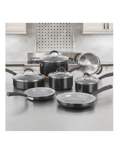 Set De Ollas Cuisinart 11 Pcs Negro