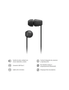 Audífonos Sony Alambrico 5 mm USB-C Microf. Integr. Negro 2