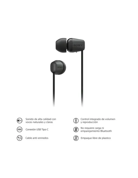 Audifonos Sony Alambrico 5mm Usb-C Microf. Integr. Negro