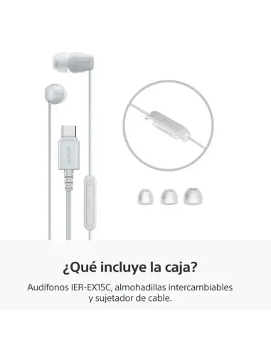 Audifonos Sony Alambrico 5mm Usb-C Microf. Integr. Blanco