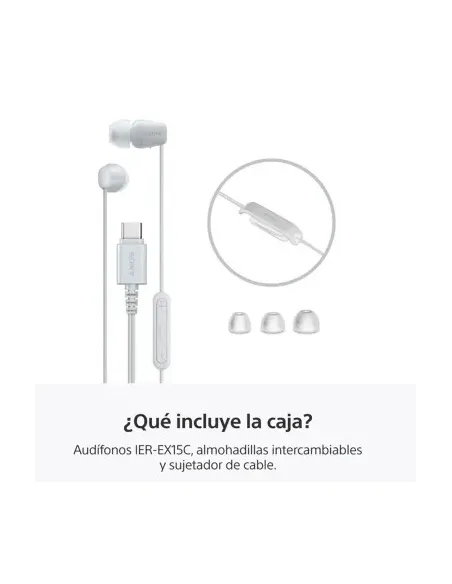 Audifonos Sony Alambrico 5mm Usb-C Microf. Integr. Blanco