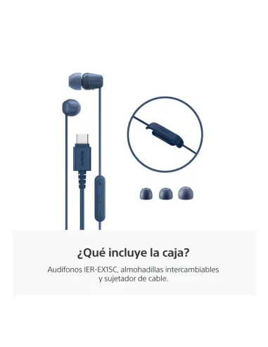 Audifonos Sony Alambrico 5mm Usb-C Microf. Integr. Azul