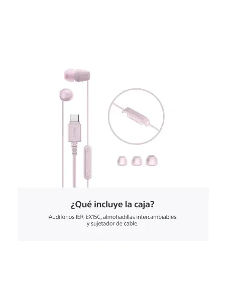 Audifonos Sony Alambrico 5mm Usb-C Microf. Integr. Rosado