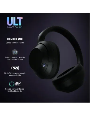 Audifonos Sony Inalambrico Diadema Alexa Microf. Integr. 50h Dur. Negro