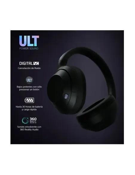 Audifonos Sony Inalambrico Diadema Alexa Microf. Integr. 50h Dur. Negro