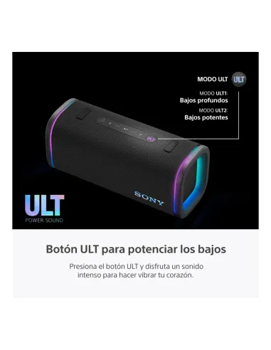 Parlante Sony Ult Field 5 Inalambrico Ip66 Y Ip67 Bluethoo 5,7 Luces Negro