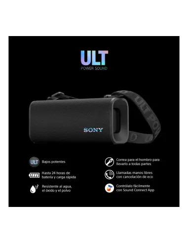 Parlante Sony Ult Field 3 Inalambrico Ip66 Y Ip67 Bluethoo 5,2 Party Connect Negro