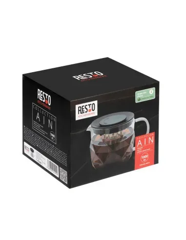 Tetera De Cristal Resto Filtro Inox Resistente Al Calor 1000 Ml