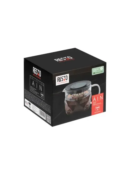 Tetera De Cristal Resto Filtro Inox Resistente Al Calor 1000 Ml