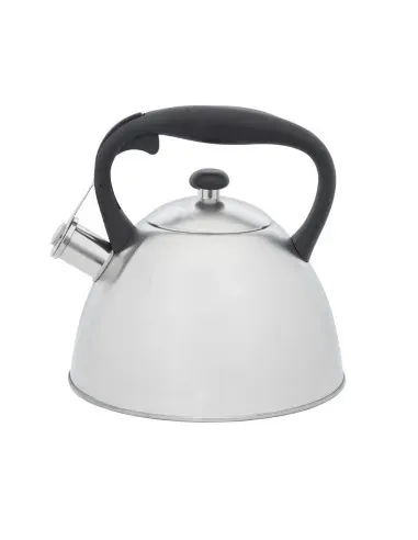 Tetera Clasica Resto Con Silbador 2.7 Lts Acero Inoxidable Induccion Blanca