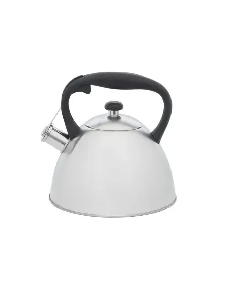 Tetera Clasica Resto Con Silbador 2.7 Lts Acero Inoxidable Induccion Blanca